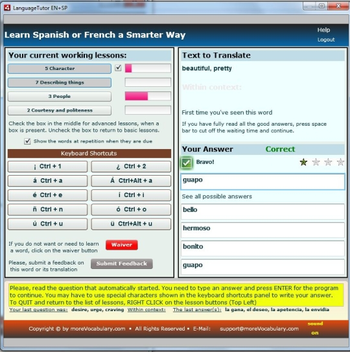 LanguageTutor EN+SP screenshot