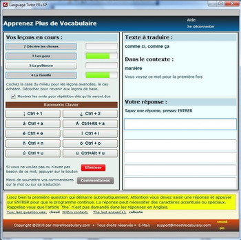 LanguageTutor FR+SP screenshot