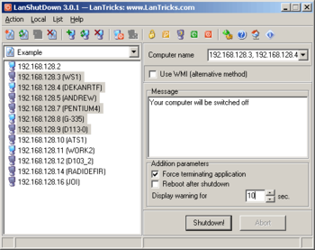 LanShutDown screenshot 2
