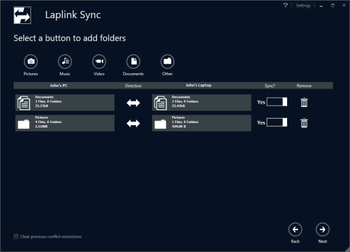 Laplink Sync screenshot