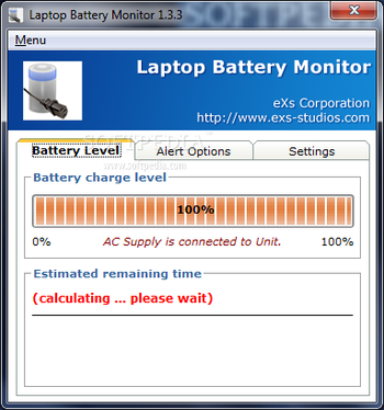 Laptop Battery Monitor screenshot