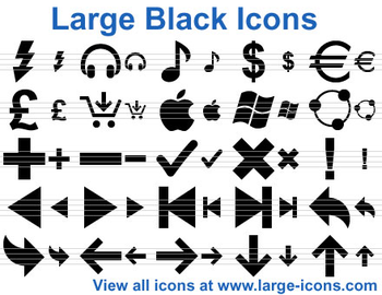 Large Black Icons screenshot