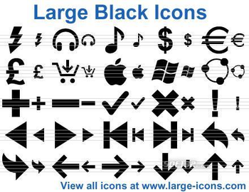 Large Black Icons screenshot 2