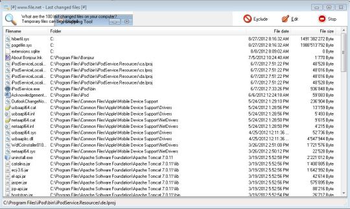 Last Changed Files screenshot