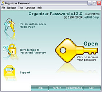 LastBit Organizer Password Recovery screenshot