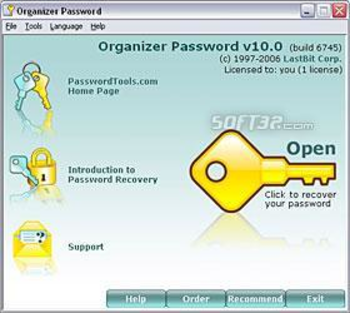 LastBit Organizer Password Recovery screenshot 2