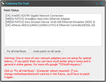 Latency Fix Tool  screenshot