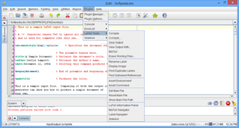 LaTeXTools for jEdit screenshot