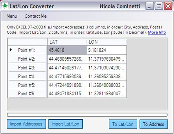 Lat/Lon Converter screenshot