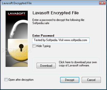 Lavasoft Encryption Reader screenshot