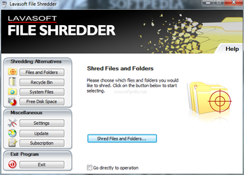 Lavasoft File Shredder 2009 screenshot