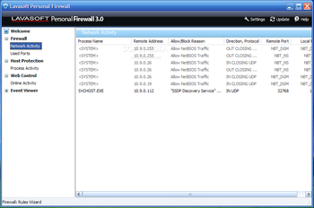 Lavasoft Personal Firewall screenshot 2