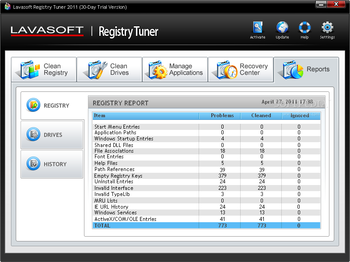 Lavasoft Registry Tuner 2013 screenshot 10