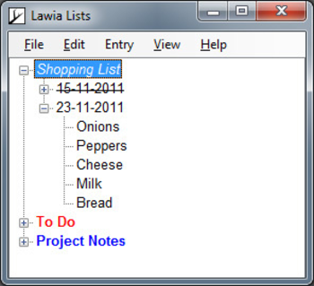 Lawia Lists screenshot