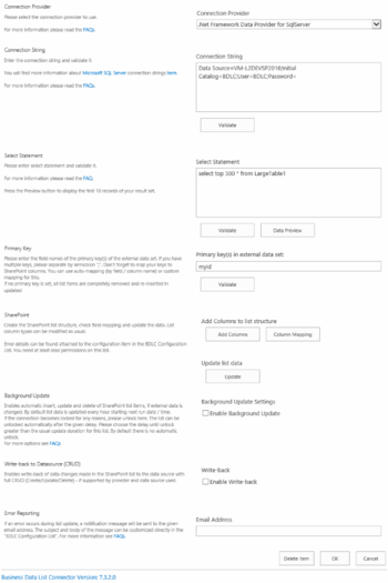 Layer2 SharePoint Business Data List Connector screenshot 8