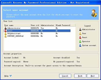 Lazesoft Recover My Password Pro screenshot 2