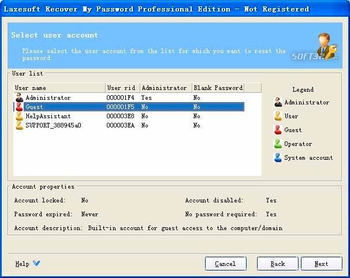Lazesoft Recover My Password Pro screenshot 3