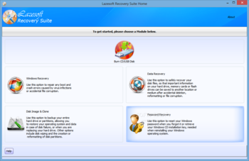 Lazesoft Recovery Suite Home screenshot