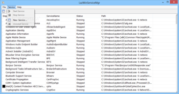 LazWinServiceMgr screenshot 2