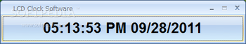 LCD Clock Software screenshot
