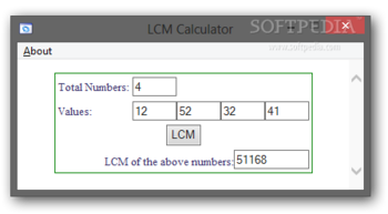LCM Calculator screenshot