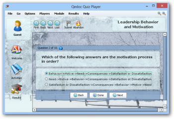 Leadership Behavior and Motivation screenshot