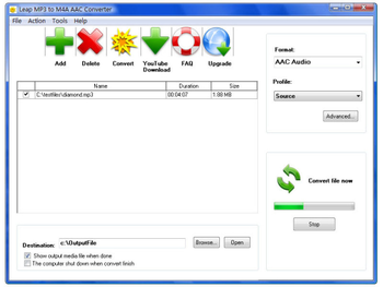 Leap Free MP3 to M4A AAC Converter screenshot