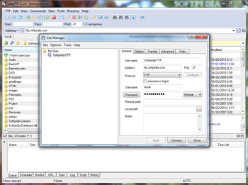 LeapFTP screenshot 2