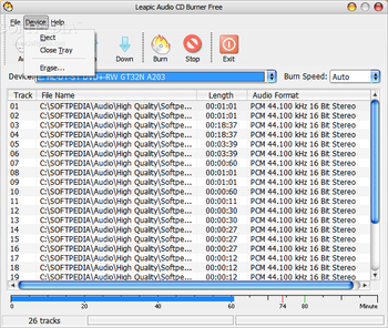 Leapic Audio CD Burner Free screenshot 2