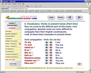 Learn Spanish Lesson 1 - Introd (Win) screenshot