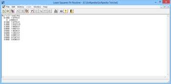 Least Squares Fit Routine screenshot