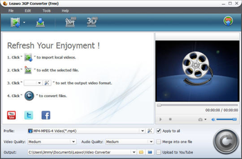 Leawo Free 3GP Converter screenshot