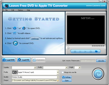 Leawo Free DVD to Apple TV Converter screenshot 2