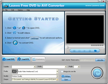 Leawo Free DVD to AVI Converter screenshot 2