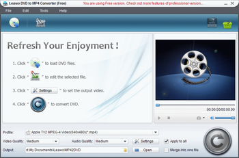 Leawo Free DVD to MP4 Converter screenshot 2