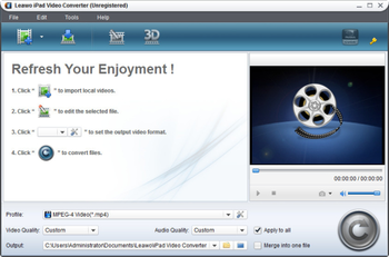 Leawo iPad Video Converter screenshot