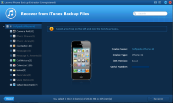 Leawo iPhone Backup Extractor screenshot 2