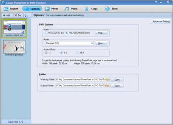 Leawo PowerPoint to DVD Standard screenshot 2