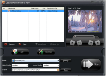 Leawo PowerPoint to FLV screenshot