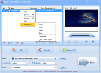 Leawo PowerPoint to Video Free screenshot