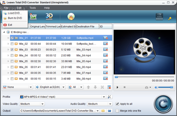 Leawo Total DVD Converter Standard screenshot 2