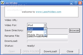 Leechvideo convertor screenshot 2