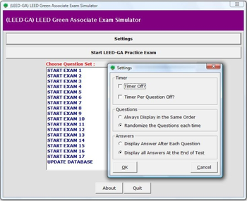 LeedGAExamSimulator screenshot
