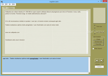 Legible Latin screenshot