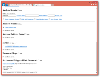 Legislative Analysis Tool screenshot 2