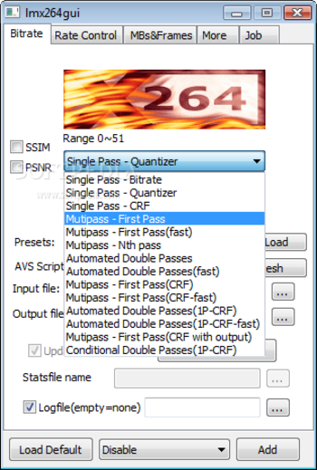 Leiming's x264 GUI screenshot 2