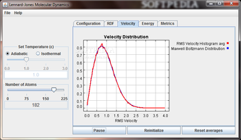 Lennard-Jones Molecular Dynamics screenshot 3