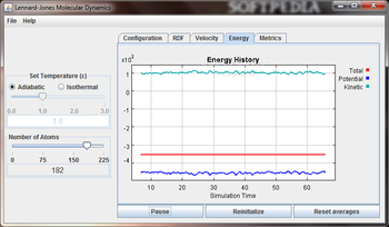 Lennard-Jones Molecular Dynamics screenshot 4