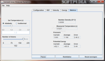 Lennard-Jones Molecular Dynamics screenshot 5