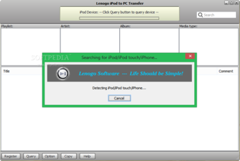 Lenogo iPod/iPod Touch/iPhone to PC Transfer screenshot